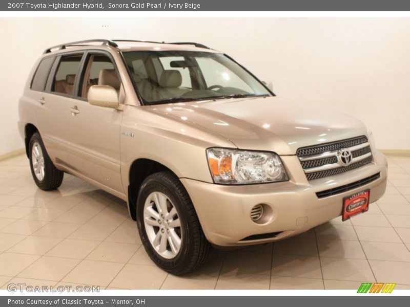 Sonora Gold Pearl / Ivory Beige 2007 Toyota Highlander Hybrid