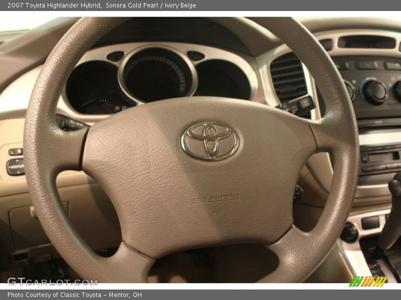 Sonora Gold Pearl / Ivory Beige 2007 Toyota Highlander Hybrid