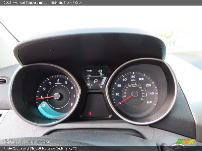 Midnight Black / Gray 2013 Hyundai Elantra Limited