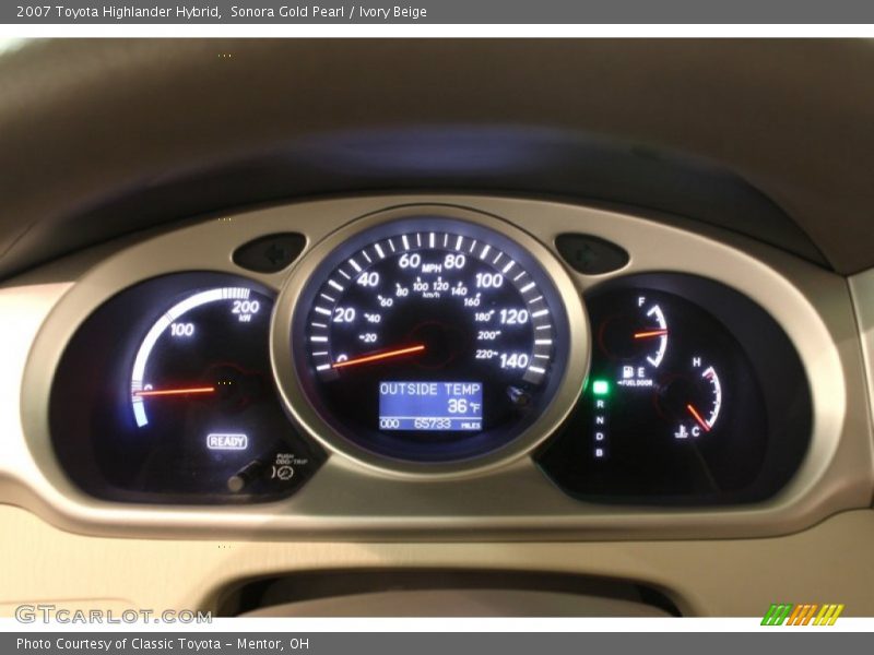 Sonora Gold Pearl / Ivory Beige 2007 Toyota Highlander Hybrid