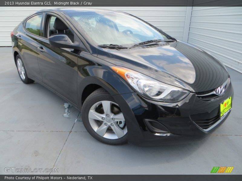 Midnight Black / Gray 2013 Hyundai Elantra GLS