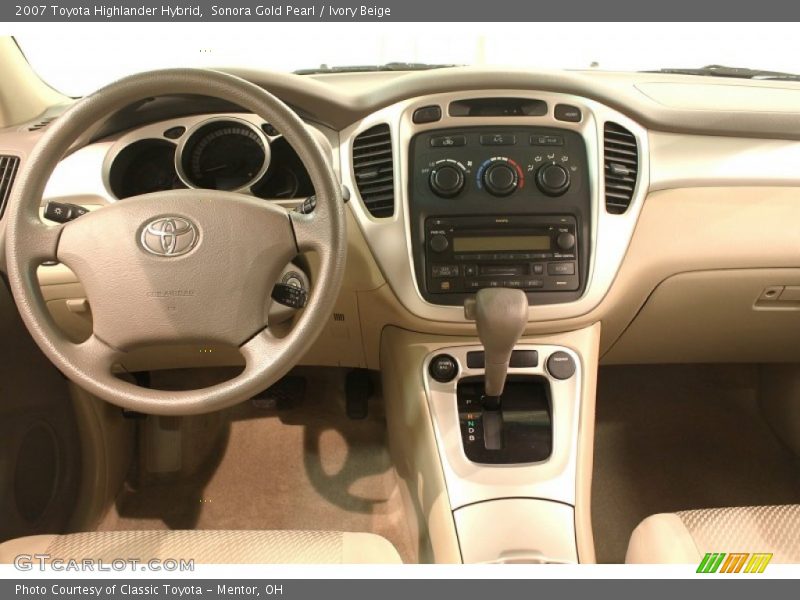 Sonora Gold Pearl / Ivory Beige 2007 Toyota Highlander Hybrid