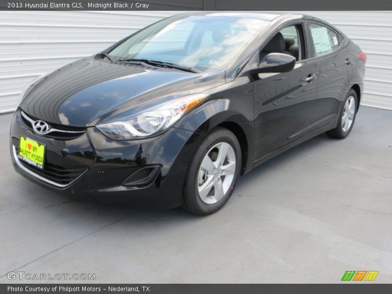 Midnight Black / Gray 2013 Hyundai Elantra GLS