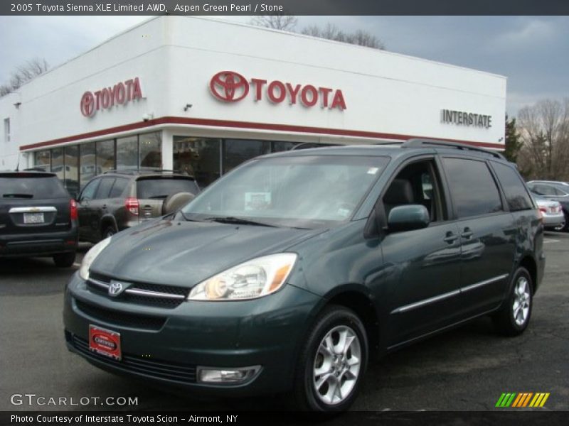 Aspen Green Pearl / Stone 2005 Toyota Sienna XLE Limited AWD