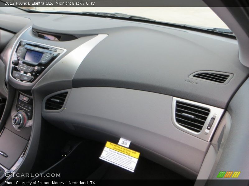Midnight Black / Gray 2013 Hyundai Elantra GLS