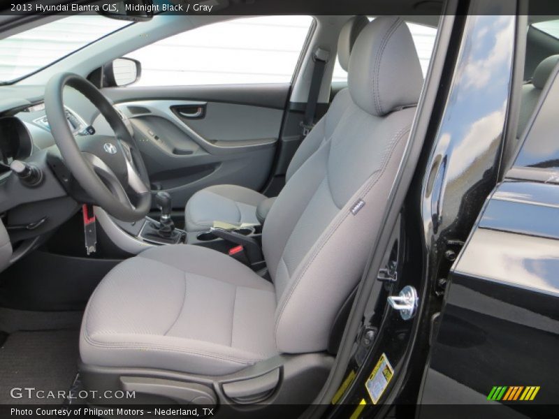 Midnight Black / Gray 2013 Hyundai Elantra GLS