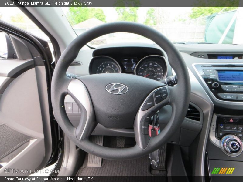 Midnight Black / Gray 2013 Hyundai Elantra GLS