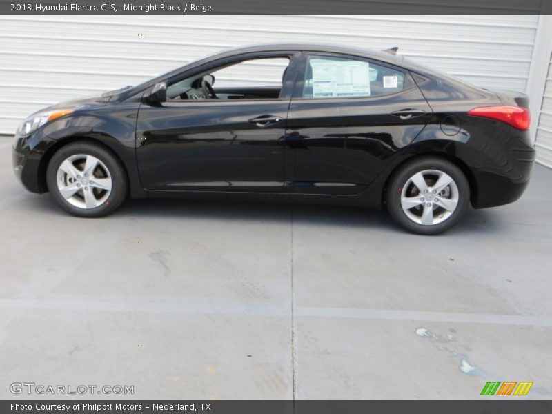 Midnight Black / Beige 2013 Hyundai Elantra GLS