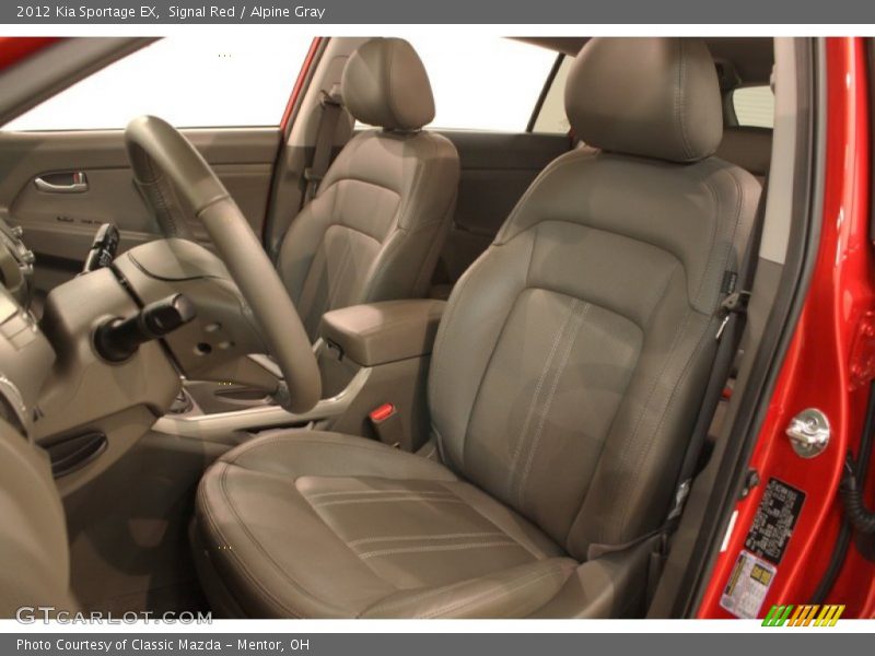 Front Seat of 2012 Sportage EX
