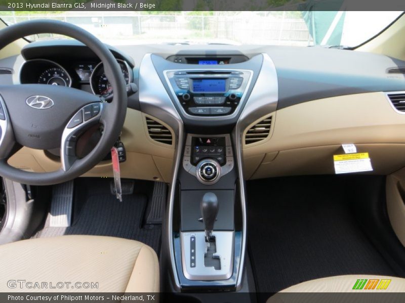 Midnight Black / Beige 2013 Hyundai Elantra GLS