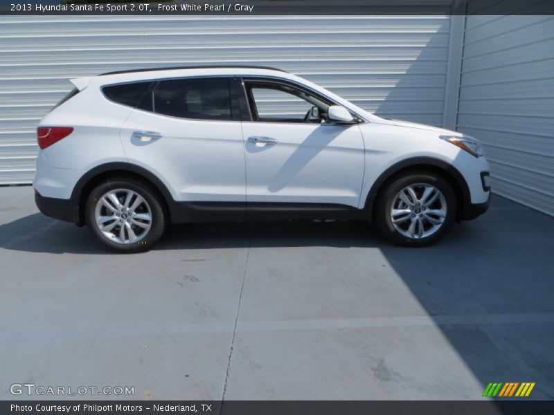 Frost White Pearl / Gray 2013 Hyundai Santa Fe Sport 2.0T