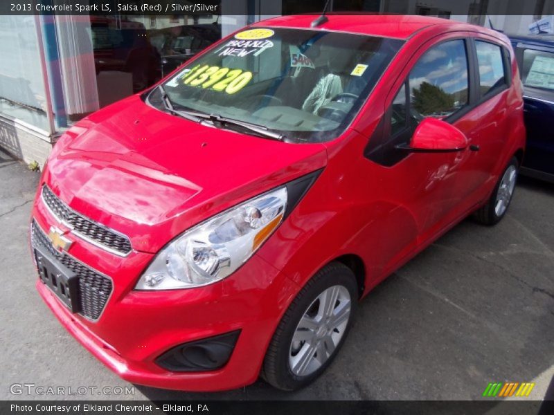 Salsa (Red) / Silver/Silver 2013 Chevrolet Spark LS