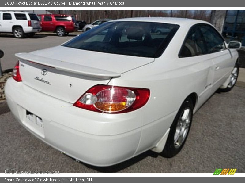 Diamond White Pearl / Charcoal 2003 Toyota Solara SLE V6 Coupe