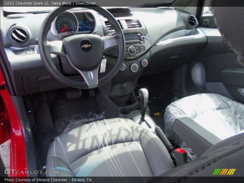 Salsa (Red) / Silver/Silver 2013 Chevrolet Spark LS