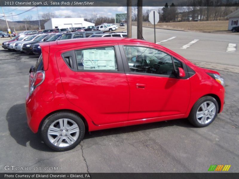 Salsa (Red) / Silver/Silver 2013 Chevrolet Spark LS