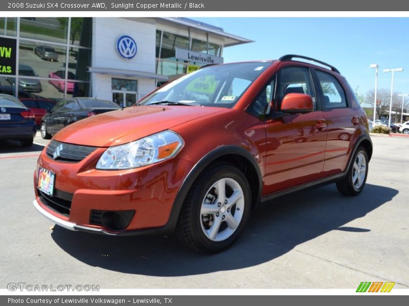 Sunlight Copper Metallic / Black 2008 Suzuki SX4 Crossover AWD