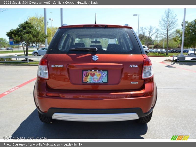 Sunlight Copper Metallic / Black 2008 Suzuki SX4 Crossover AWD