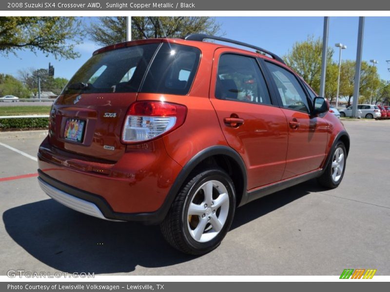 Sunlight Copper Metallic / Black 2008 Suzuki SX4 Crossover AWD