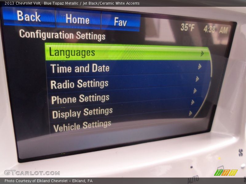 Blue Topaz Metallic / Jet Black/Ceramic White Accents 2013 Chevrolet Volt