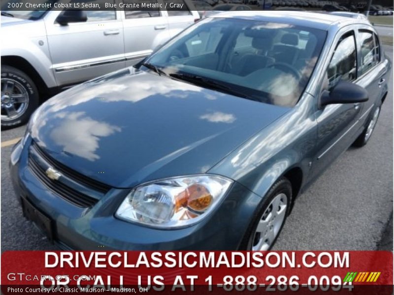 Blue Granite Metallic / Gray 2007 Chevrolet Cobalt LS Sedan