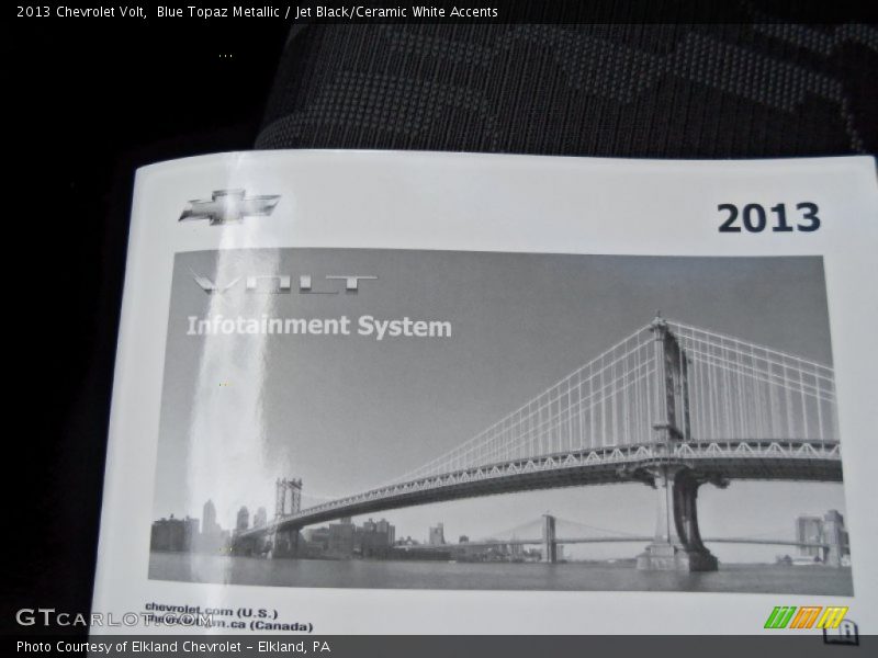 Blue Topaz Metallic / Jet Black/Ceramic White Accents 2013 Chevrolet Volt