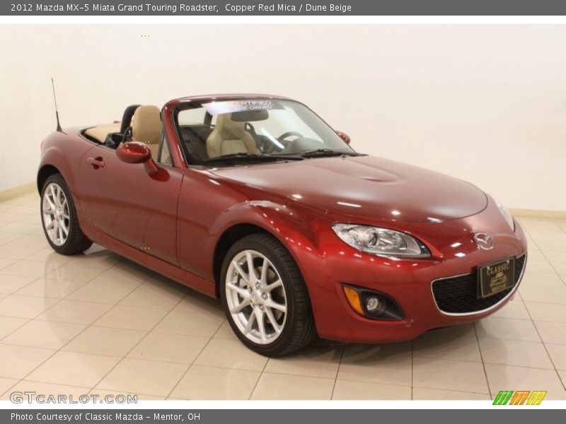 Copper Red Mica / Dune Beige 2012 Mazda MX-5 Miata Grand Touring Roadster