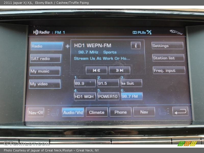 Ebony Black / Cashew/Truffle Piping 2011 Jaguar XJ XJL