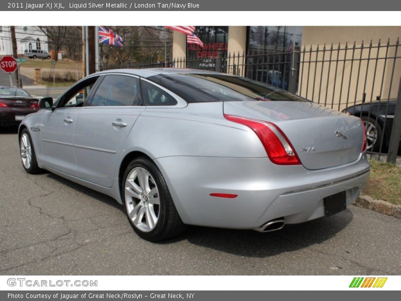 Liquid Silver Metallic / London Tan/Navy Blue 2011 Jaguar XJ XJL