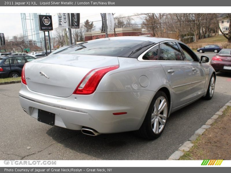 Liquid Silver Metallic / London Tan/Navy Blue 2011 Jaguar XJ XJL