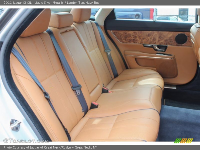 Liquid Silver Metallic / London Tan/Navy Blue 2011 Jaguar XJ XJL