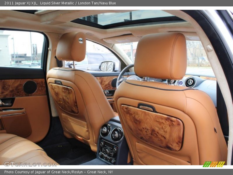 Liquid Silver Metallic / London Tan/Navy Blue 2011 Jaguar XJ XJL