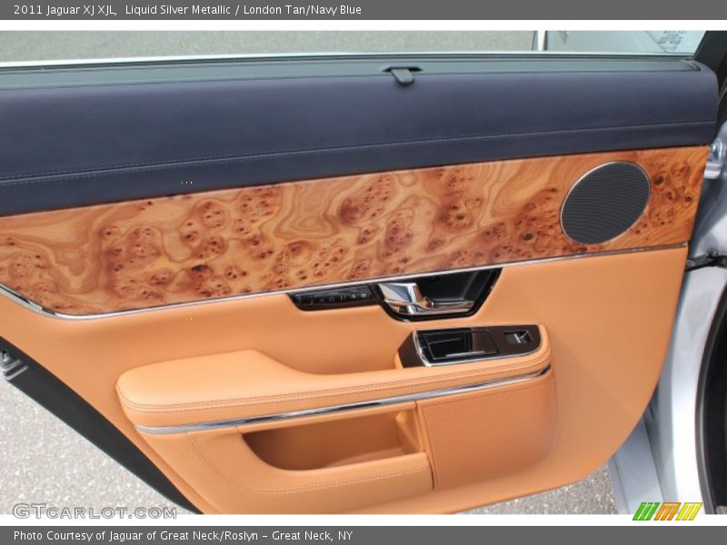 Liquid Silver Metallic / London Tan/Navy Blue 2011 Jaguar XJ XJL