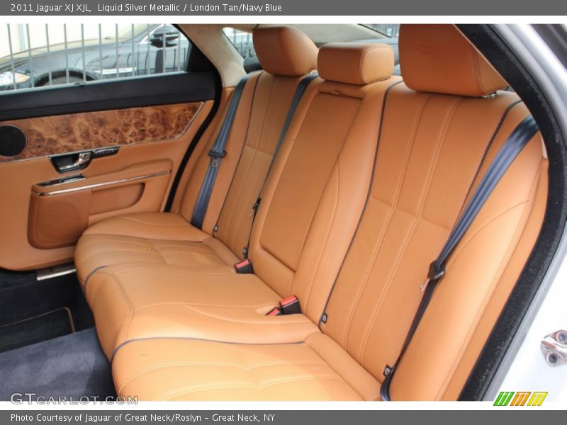 Liquid Silver Metallic / London Tan/Navy Blue 2011 Jaguar XJ XJL
