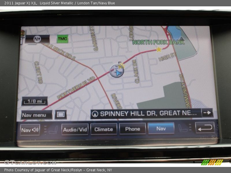 Liquid Silver Metallic / London Tan/Navy Blue 2011 Jaguar XJ XJL