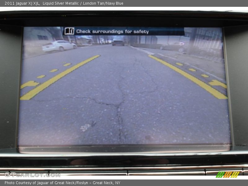 Liquid Silver Metallic / London Tan/Navy Blue 2011 Jaguar XJ XJL