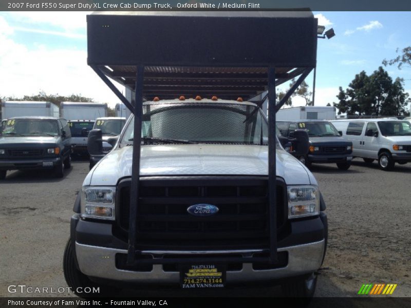 Oxford White / Medium Flint 2007 Ford F550 Super Duty XL Crew Cab Dump Truck