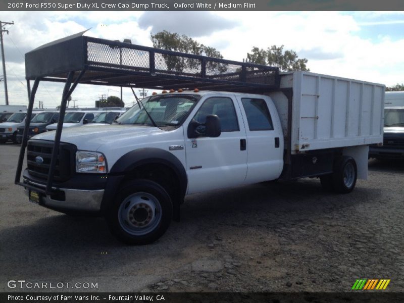 Oxford White / Medium Flint 2007 Ford F550 Super Duty XL Crew Cab Dump Truck