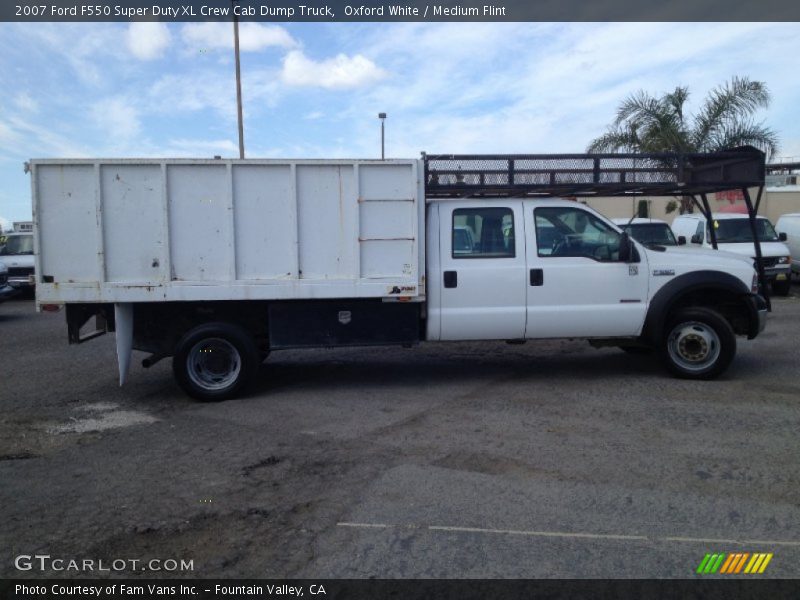 Oxford White / Medium Flint 2007 Ford F550 Super Duty XL Crew Cab Dump Truck
