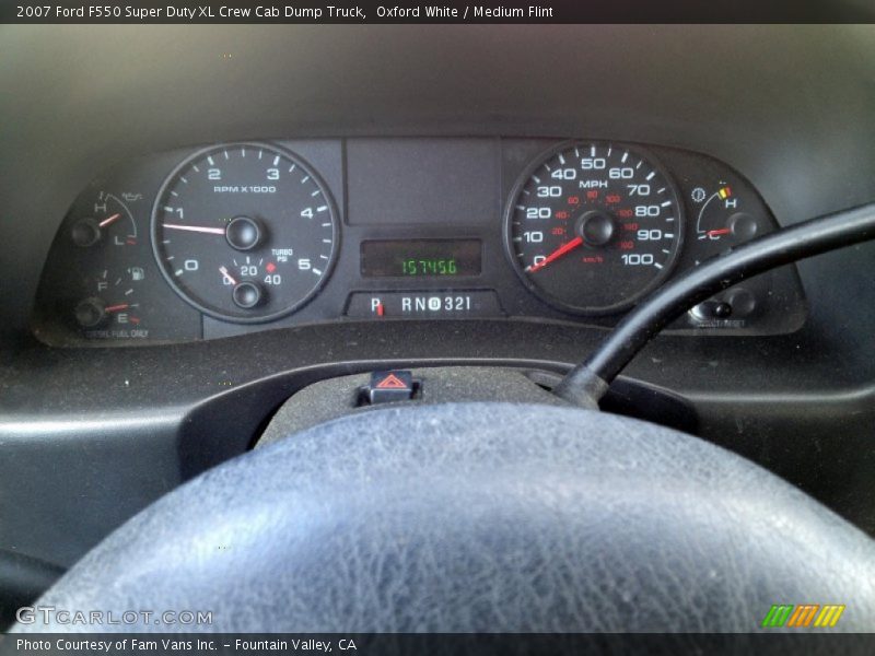 Oxford White / Medium Flint 2007 Ford F550 Super Duty XL Crew Cab Dump Truck