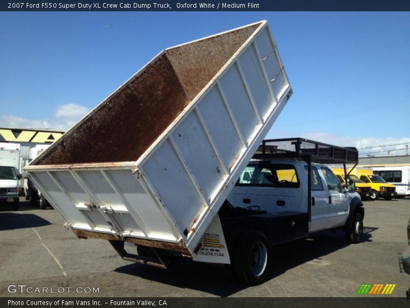 Oxford White / Medium Flint 2007 Ford F550 Super Duty XL Crew Cab Dump Truck