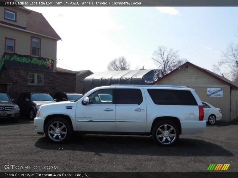 White Diamond / Cashmere/Cocoa 2010 Cadillac Escalade ESV Premium AWD