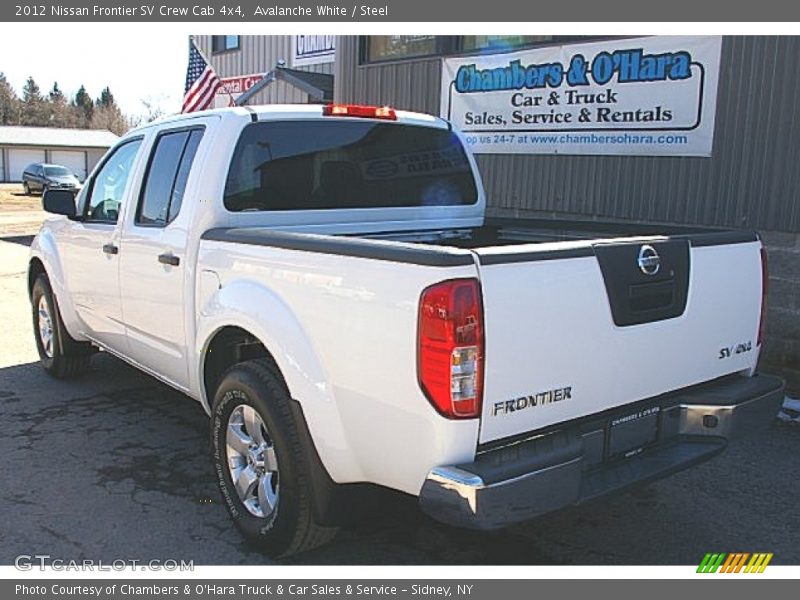 Avalanche White / Steel 2012 Nissan Frontier SV Crew Cab 4x4