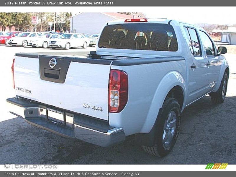 Avalanche White / Steel 2012 Nissan Frontier SV Crew Cab 4x4