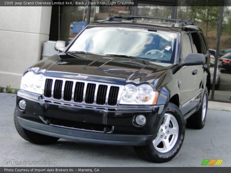 Black / Dark Khaki/Light Graystone 2005 Jeep Grand Cherokee Limited 4x4