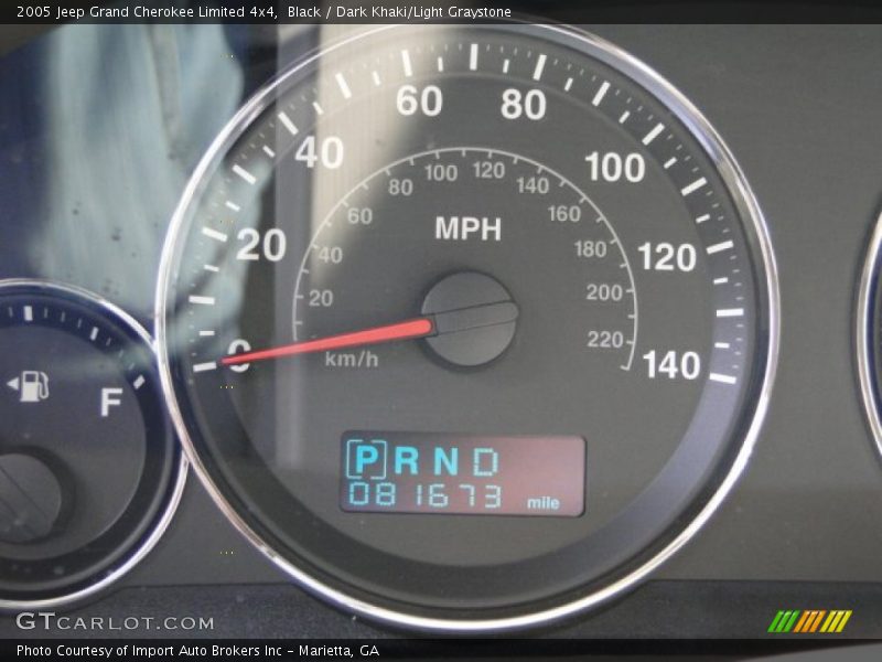 Black / Dark Khaki/Light Graystone 2005 Jeep Grand Cherokee Limited 4x4