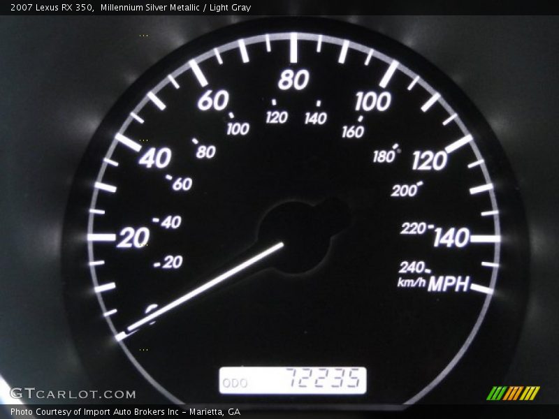 Millennium Silver Metallic / Light Gray 2007 Lexus RX 350