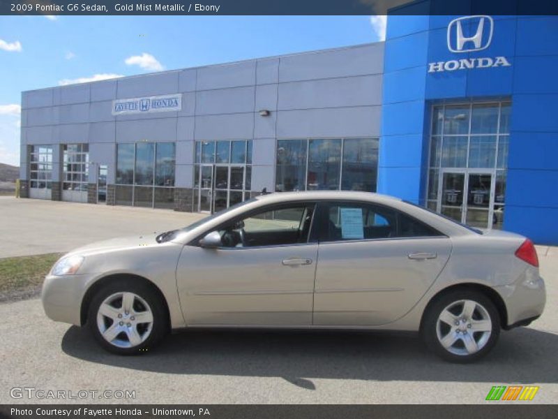 Gold Mist Metallic / Ebony 2009 Pontiac G6 Sedan