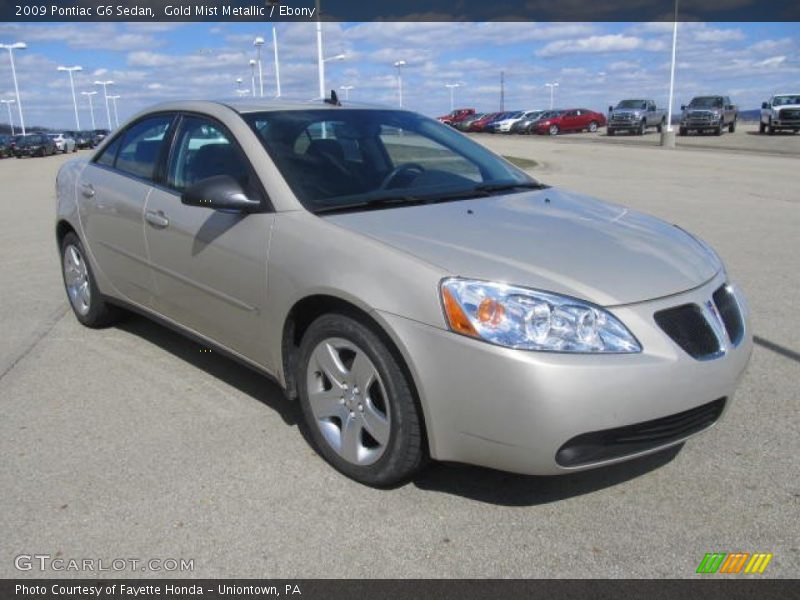 Gold Mist Metallic / Ebony 2009 Pontiac G6 Sedan