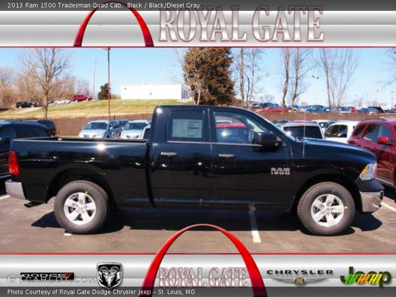 Black / Black/Diesel Gray 2013 Ram 1500 Tradesman Quad Cab