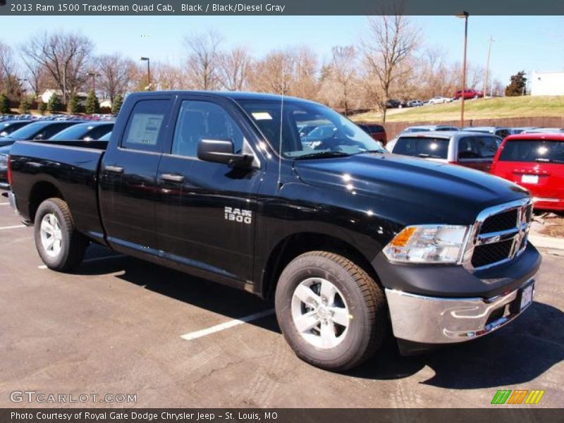 Black / Black/Diesel Gray 2013 Ram 1500 Tradesman Quad Cab